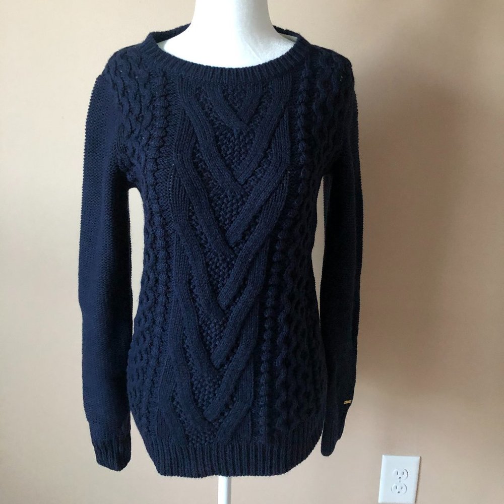 Tommy Women's Navy Crew Neck Sweater Size S/P